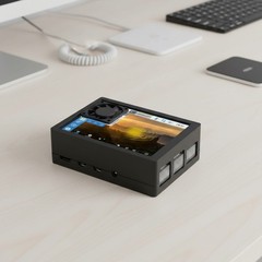 Raspberry Pi 4 Compatible 3.5 Inch Touch Screen with Case and Heatsinks Included