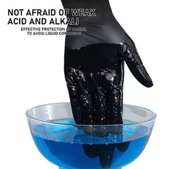 100X Black Nitrile Nitro Powder Free Disposable Gloves – Heavy Duty 6g Thickness