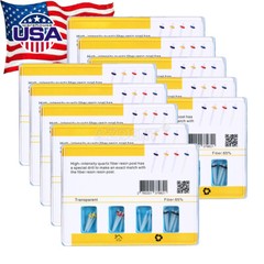 US Dental AAA Fiber Posts Resin High-intensity Screw Thread Glass & 4 Drills