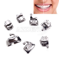 AZDENT Dental Orthodontic Self-Ligating Brackets Braces Roth MBT 022 Hooks 345
