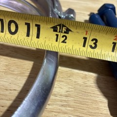 X-Large Zinc-Plated Pipe Clamps with Bolts – 2-Piece Clamp Assemblies (5 Pk)
