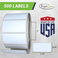 Colored Coding Stickers 1.57 x 0.75 Inch Rectangular Labels in Rolls 500 Pack