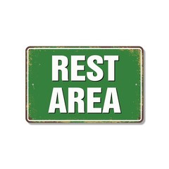 Rest Area Street Sign Stretch Nap Repeat Durable Perfect for Hallways Offices