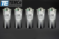 TEMCo 60/7.5 MFD uF Dual Run Capacitor 370 440 vac Volts 5 LOT AC Motor 60+7.5