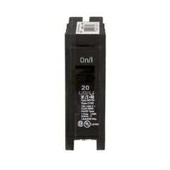 Eaton BR120 20A 1-Pole Plug-On Type BR Circuit Breaker 3 L x 3 H x 1 W in.