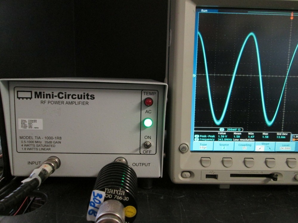 RF Power Amplifier 500 kHz to 1000 MHz 4 Wt TESTED! Mini-Circuits TIA-1000-1R8