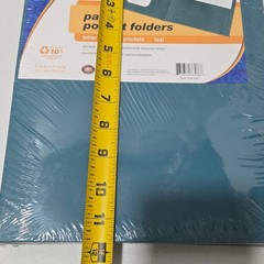 Office Depot Paper Pocket Folders Letter Size 2 Pocket Teal Black 20 Count Total