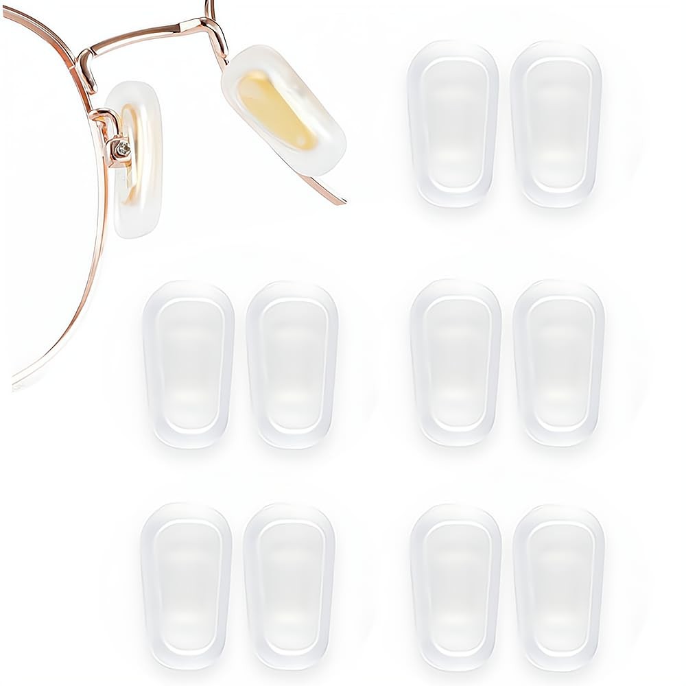 5 Pairs Slip-on Nose Pads Covers,Soft 1 Pair (Pack of 1), Frosted White