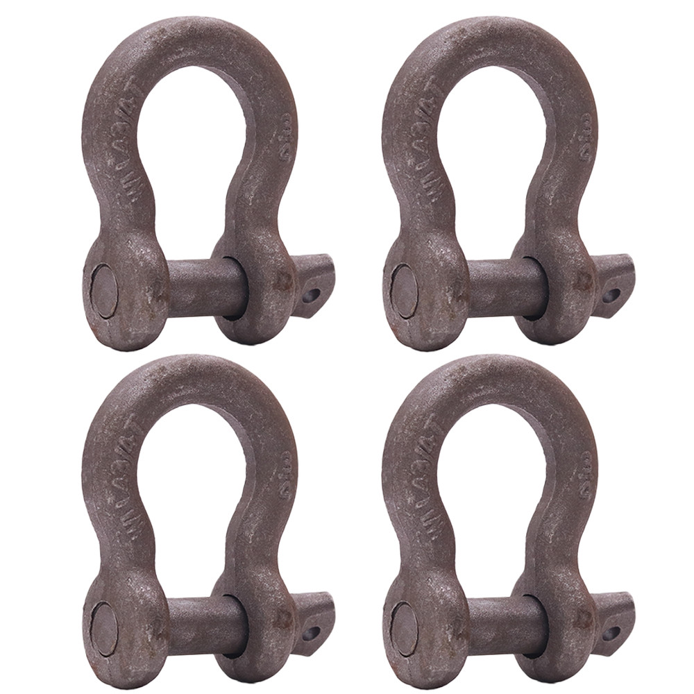 3/4″ D Ring Bow Shackle Screw Pin Clevis Rigging Forged – Raw Finish 4.75 Ton