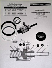 Seal Kit – Greenlee # 14552 (For #746 Hydraulic Punch Driver)