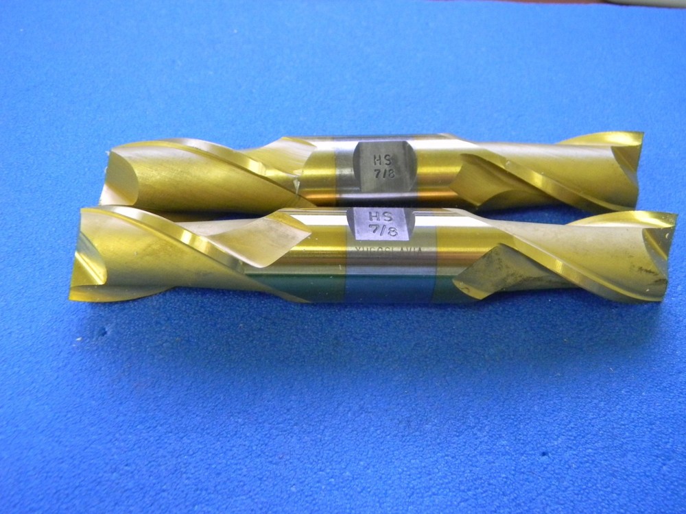 Hertel Double End Mill 7/8″ x 1-9/16″ x 5-1/2″ 2-Flute TiN HSS #41119660