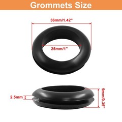 12 Pcs 25mm Rubber Grommets, 1 Inch Inside Diameter 1 Inch Drill Hole Rubber …