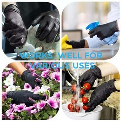 HandCare Black Nitrile Gloves – Exam Grade, Powder Free (4 Mil) 100 Gloves 1 BOX