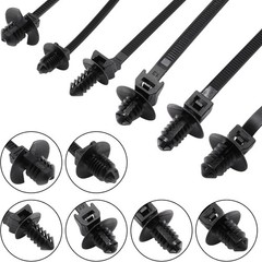 60 PCS Push Mount Zip Ties, Nylon Car Mount Wire Tie Snap in Cable Zip Ties