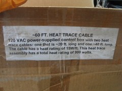 60′ THERMON HTSX PARALLEL SELF-REGULATING HEAT CABLE (1-20′ & 1-40′) & BOX