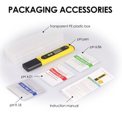 PH Meter, TDS&EC PPM Meter Water Tester for Household Drinking,Pool and Aquarium