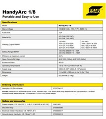 Display Model ESAB HandyArc 1/8 Stick Welder (0700734012)