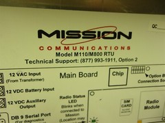 MIssion Control M110/M800 RTU *FREE SHIPPING*