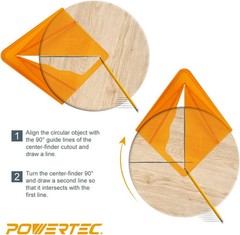 Plastic Center Finder Tool for 8 Inch Square, Round, Octagon and 5-3/4 Inch Hexa