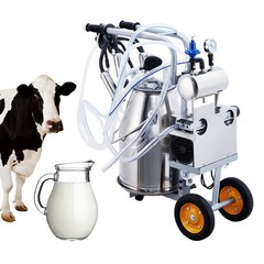 Portable Electric Cow Milking Machine Milking Equipment 25L 304 Stainless Steel