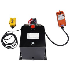8 Quart Double Acting Hydraulic Pump 12V DC Dump Trailer Power Unit Wireless R/C