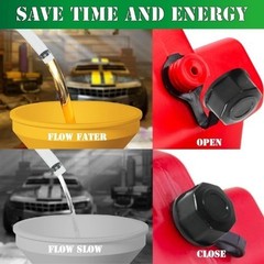 2-Pack Gas Can Vent Caps, Black Replacement Rear Vent Screw Caps for Most Fuel,