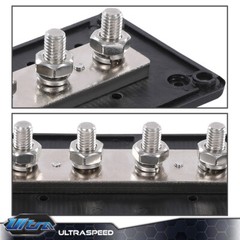 Heavy Duty 4 Way Bus Bar/Power Distribution Box Screw Terminal Studs 300A 48V DC