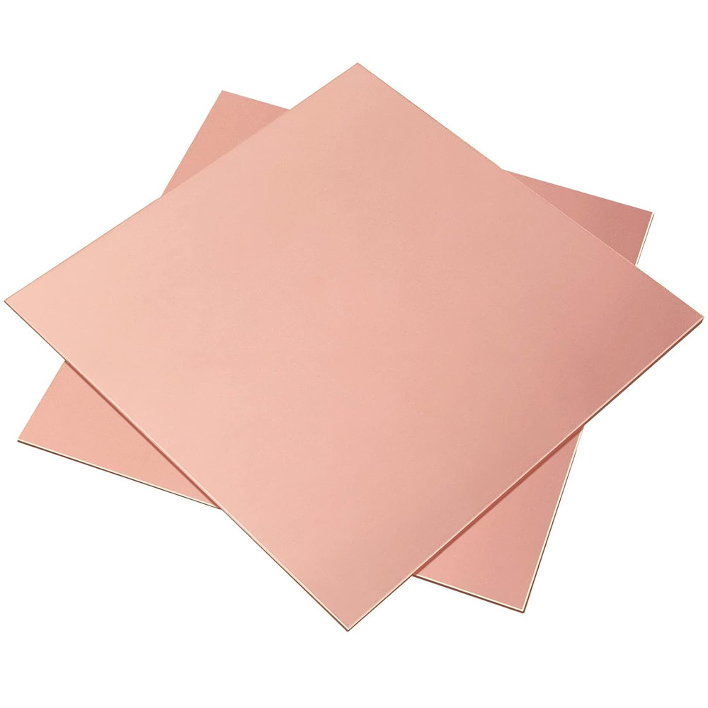 2 Pieces 99.9% Pure Copper Sheet, 4″ X 4″,18 Gauge(1Mm) Thickness, Film Attached