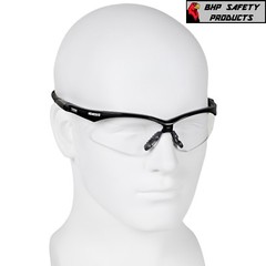 12 PAIR KLEENGUARD NEMESIS SAFETY GLASSES BLACK FRAME/CLEAR LENS 25676 GUN RANGE