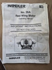 Handler Red Wing 26A Dental Lab Lathe