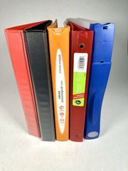 3 Ring Binder Lot of 10 Mixed Colors Assorted Sizes Office School Storage