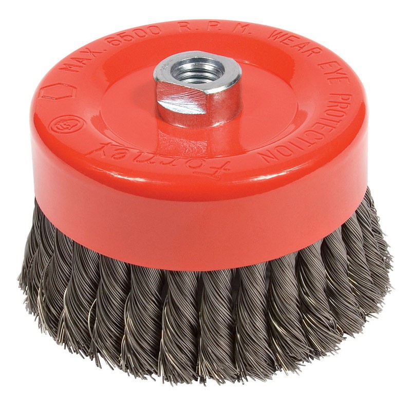 Forney 72756 Carbon Steel 6500 rpm 5/8 in.-11 Shank Wire Cup Brush 6 Dia. in.