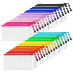 Mesh Zipper Pouch 4.6×9.2in (10 Colors, 30 Packs), Mesh Bags with Zipper for …