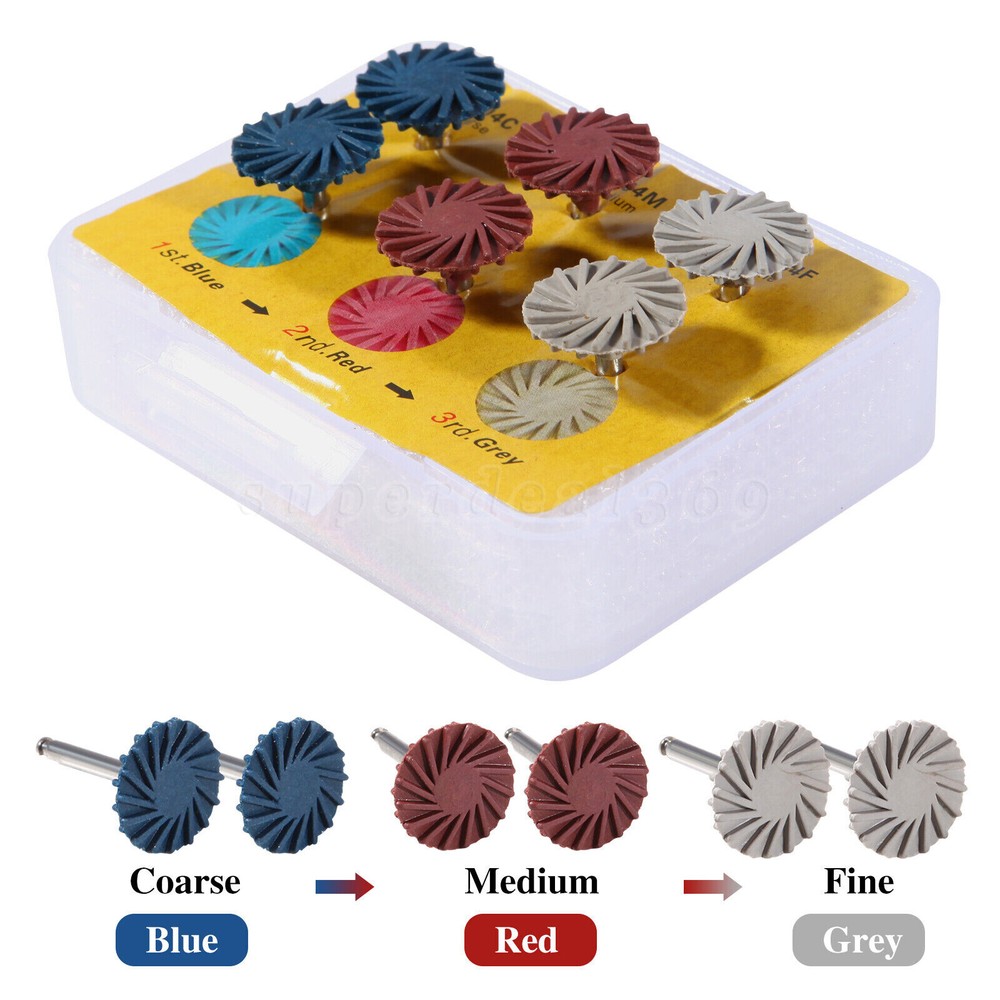 Dental Composite Polishing Diamond RA Disc 14mm Wheels Coarse Medium Fine OR