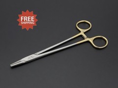 Millennium Surgical 1-4151 TC Mayo Hegar Needle Holder 7.5” w/ Serrated TC Jaws