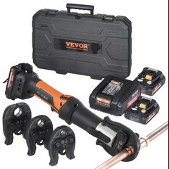 VEVOR Press Tool 18V Electric Pipe Crimping Tool for 1/2″ 3/4″ 1″ Copper Pipes