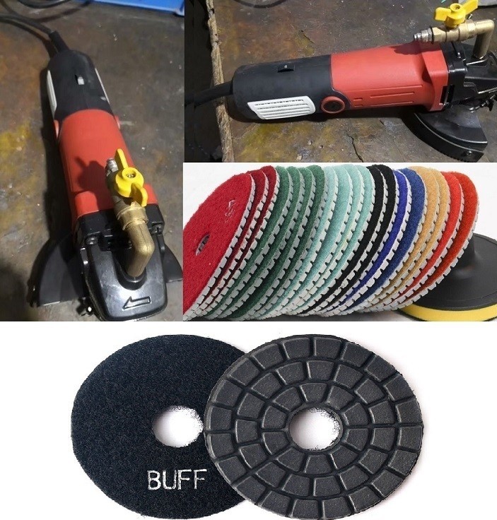Professional Diamond Resin Polishing Pad Kit Stone Concrete Restoration