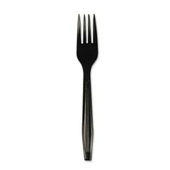Boardwalk FORKHWBLA Heavyweight Polystyrene Fork Cutlery – Black (1000/Ct) New