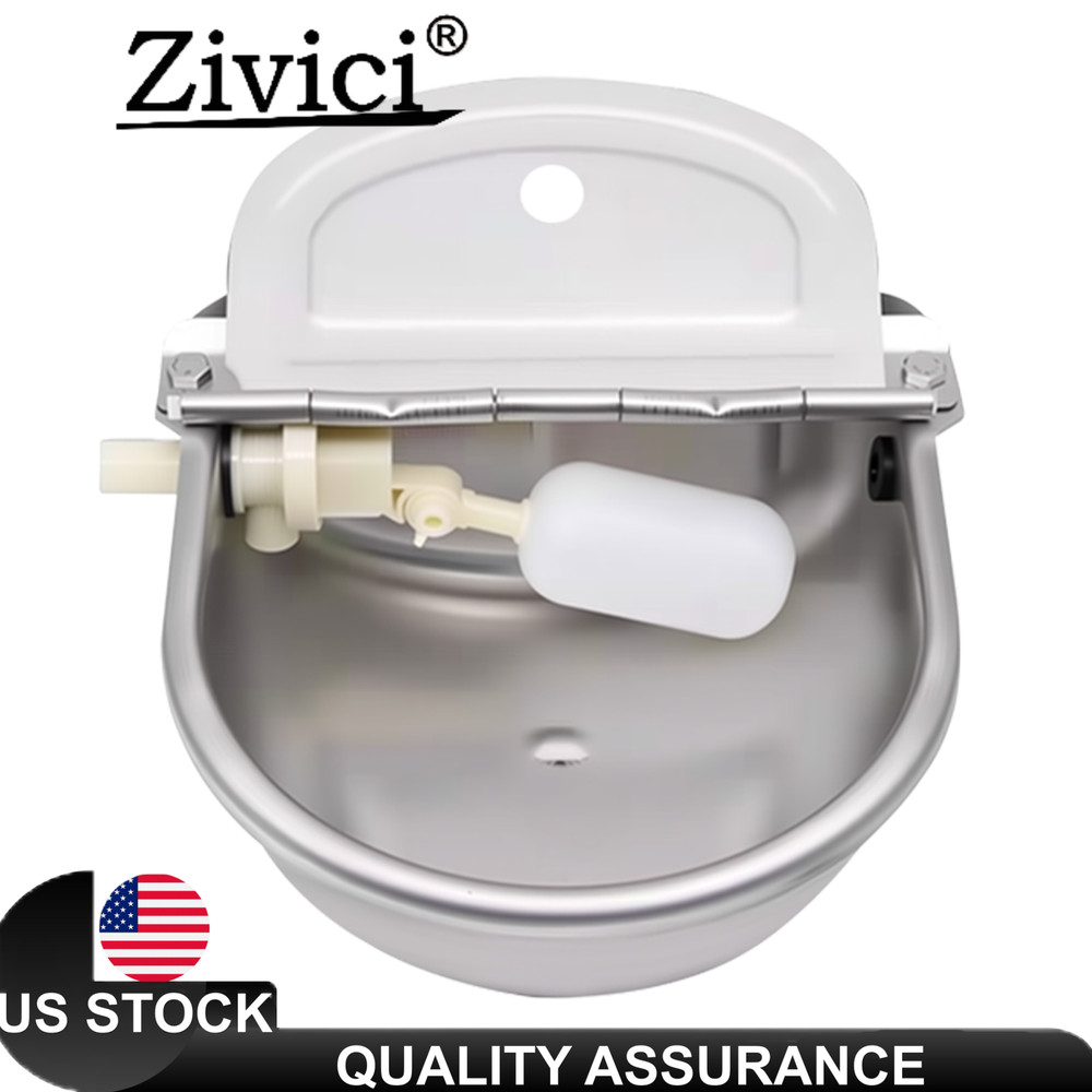 Automatic Waterer Bowl Float Valve, Durable Feeding Bowl for Sheep Goats Cattle
