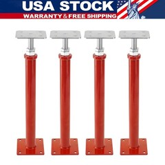 4PCS House Floor Jacks 16.5-20.5″ Adjustable Screw Jacks Post Foundation 6600lbs