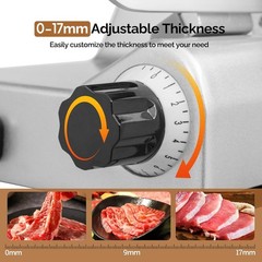 ROVSUN 10 inch Commercial Meat Deli Slicer, 240W Electric Meat Slicer Machine