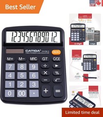 Compact 4-Function Calculator with Big Buttons & LCD – School or Office Use
