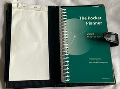 Vintage Black Franklin Covey The Pocket Planner Spiral Bound