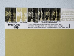 Pantone Vintage Poster [Gray, Yellow, Ocher] Uncoated Sheet by Leteraset