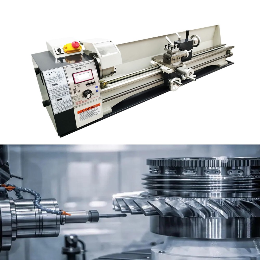 WM210V Inch Precision Instrument Metal Bench Lathe Brushless Motor 8″*39″ 110V