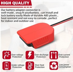 DC 18V to 12V Step Down Converter for Bauer 20V Battery Adapter for Power Whe…