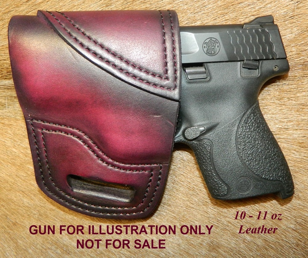 Gary C’s Avenger “XH” OWB Left Hand HOLSTER S&W M&P Shield 40cal/ 9mm ; leather