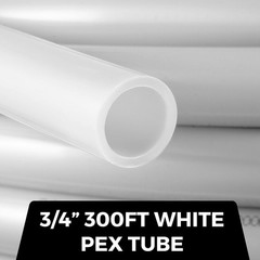 300ft 3/4in White Non-Barrier PEX-B Tubing Rated for Radiant Heating