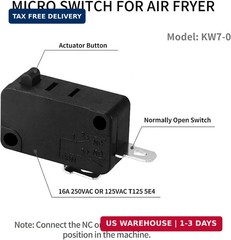 2-Pack Micro Switch for Air Fryer and Microwave Oven, 16A 125V/250V Snap Action