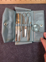 Vtg Hamilton Bell Student Soft Plastic/Vinyl Dissecting Kit W/ Original Case